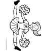 Cheerleader coloring page