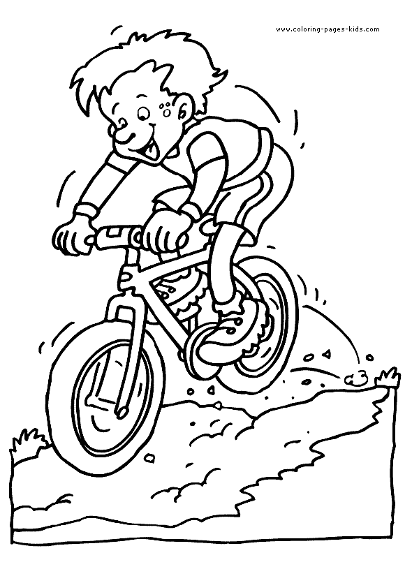  Mountain bike coloring picture for kids