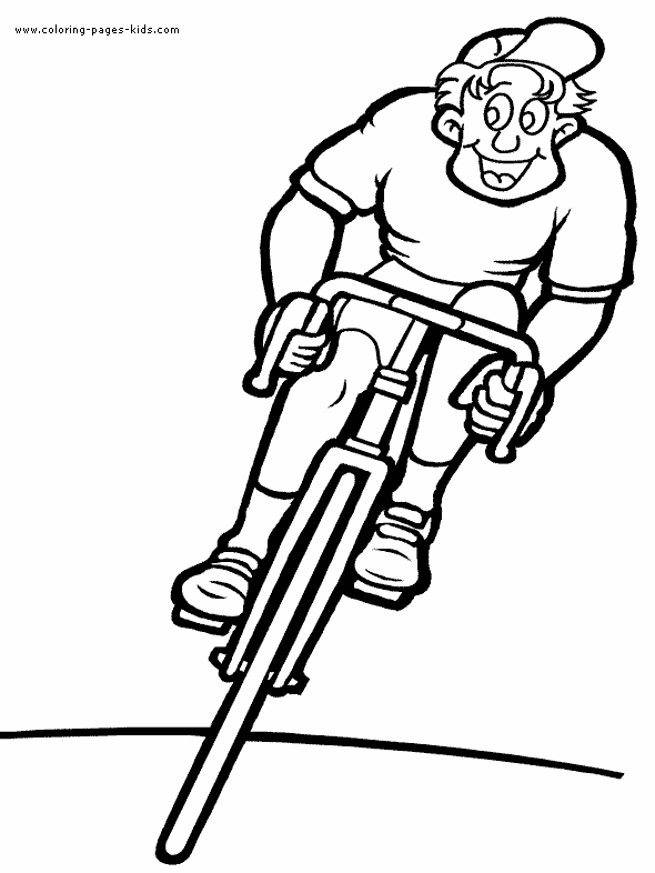 Racing Bike coloring pages for kids