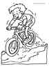 Mountain bike coloring picture for kids