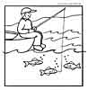 Fishing coloring pages for kids