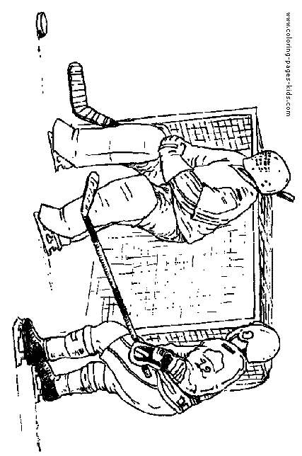 Free Ice Hockey coloring picture