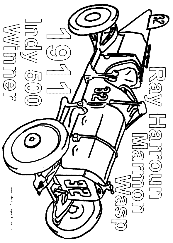 Racing coloring pages