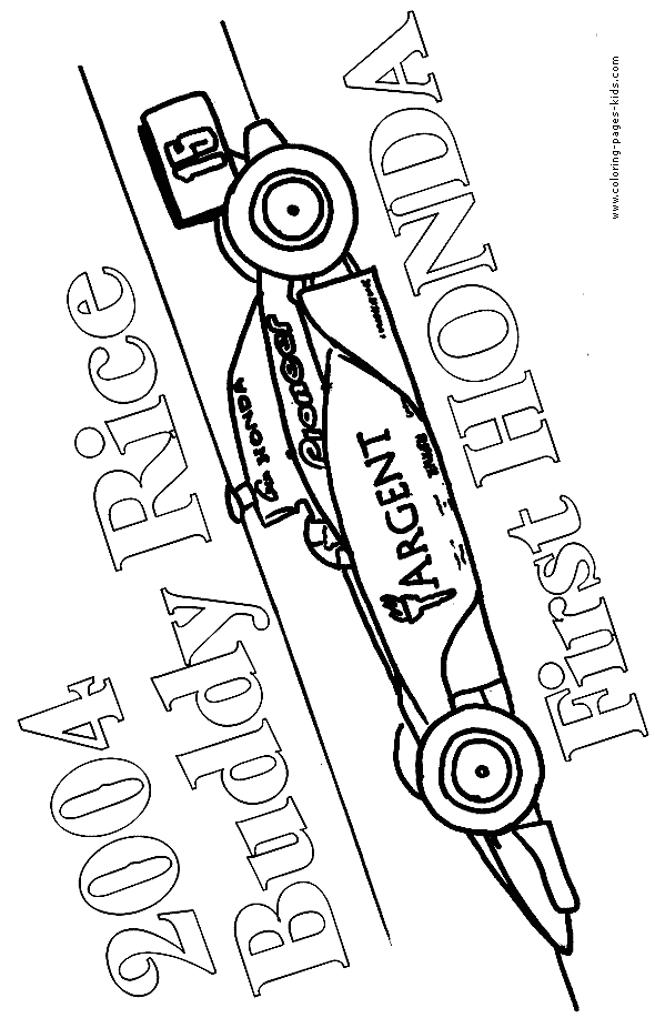 Racing color page - Coloring pages for kids - Sports coloring pages