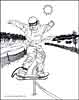 Snowboarding coloring sheet