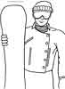 Snowboarding coloring pages for kids