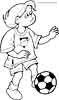Soccer girl coloring page