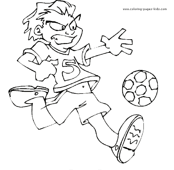 Soccer coloring picture