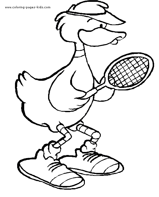 Tennis Color Page Coloring Pages For Kids Sports Coloring