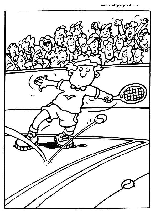 Tennis Color Page Coloring Pages For Kids Sports Coloring