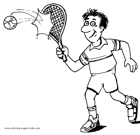 Tennis color page