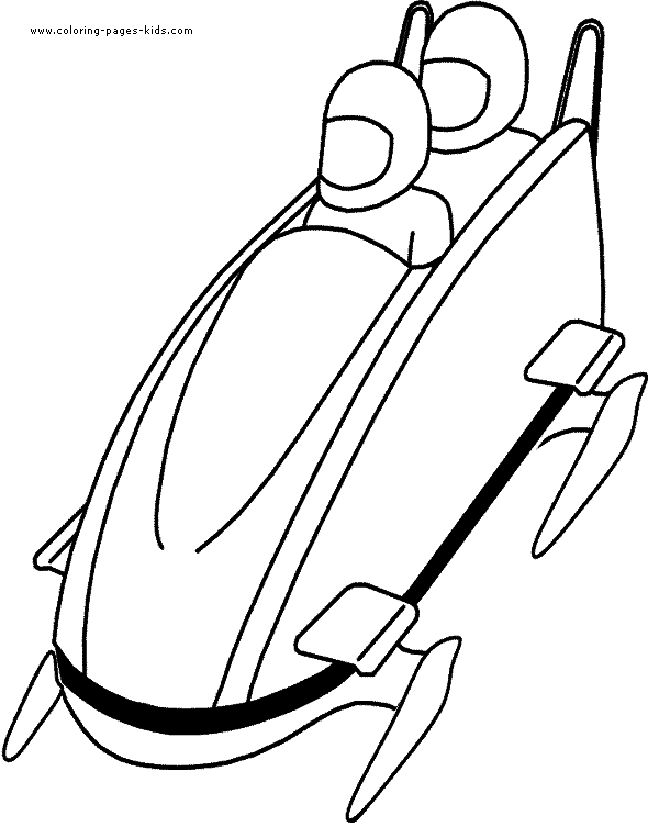 Bobsled coloring page