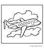 Printable Airplane flying 