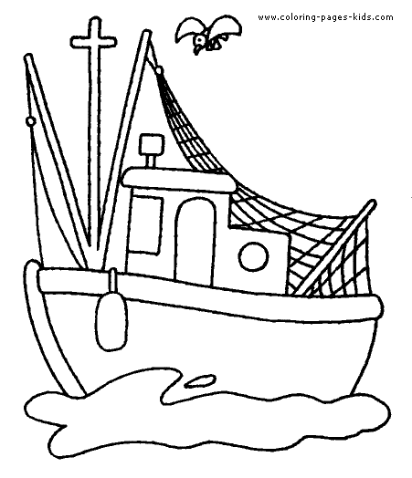 Boat coloring page - Coloring pages for kids 