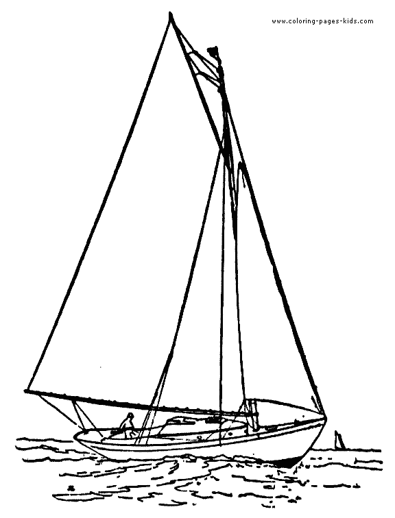 Boat coloring page - Coloring pages for kids - Transportation coloring ...