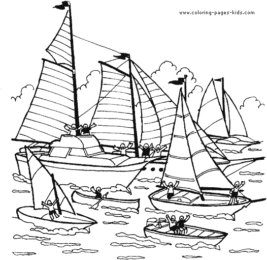 boat color page, transportation coloring pages, color plate, coloring sheet,printable coloring Sail Sail boats color page