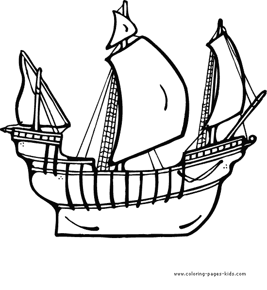 Boat Coloring Page Coloring Pages For Kids Transportation