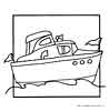 Boat colouring sheet