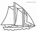 Sailboat coloring picture
