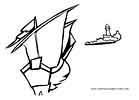 Printable Boat colouring page