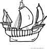 Boat coloring page for kids