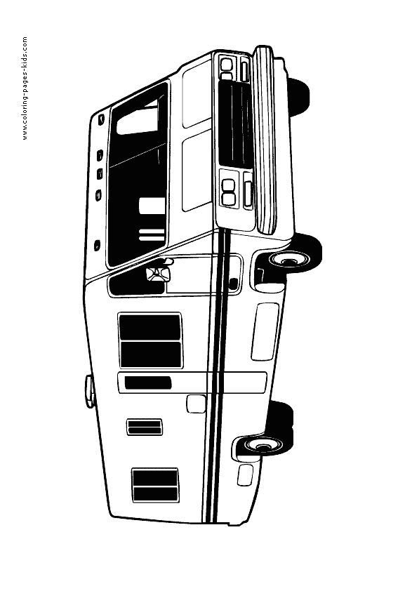 Bus coloring page