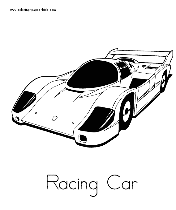 racing car color page
