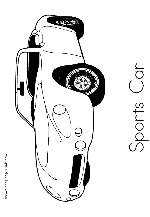 Sports car color page car color page, cars, auto, transportation coloring pages, color plate, coloring sheet,printable coloring picture