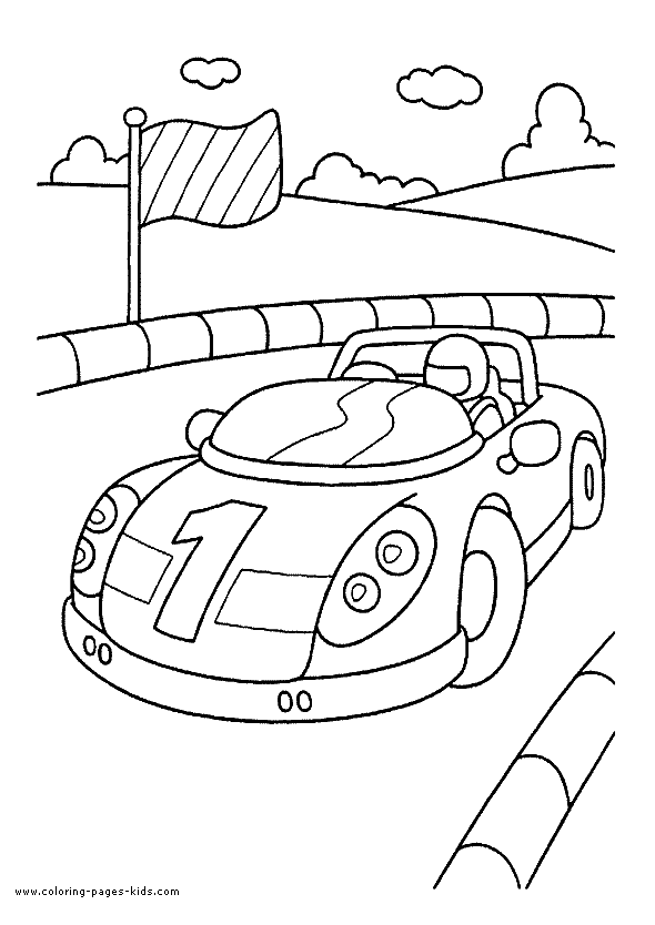 race car color page