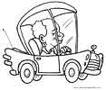 driving a car coloring page