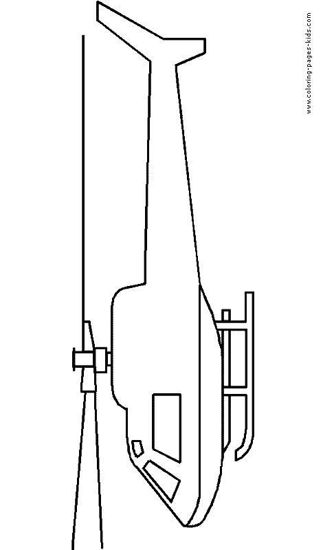 Helicopter color page - Printable Coloring Pages for kids!