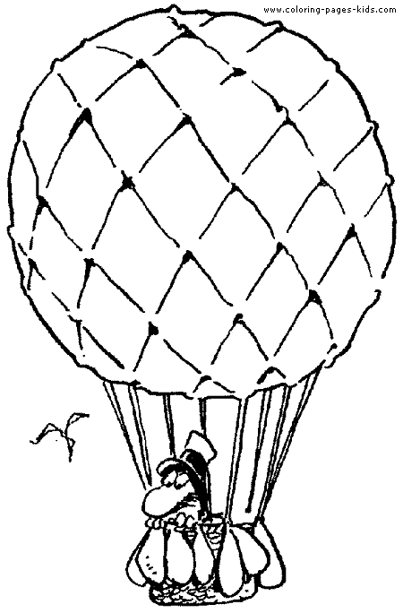 Hot air balloon color page transportation coloring pages, color plate, coloring sheet,printable coloring picture