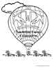 Hot air balloon coloring