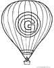 Hot air balloon coloring