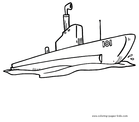 Submarine Military color page transportation coloring pages, color plate, coloring sheet,printable coloring picture