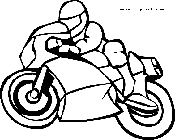 Motorcycle Color Pages Coloring Pages For Kids