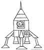 rocket coloring page