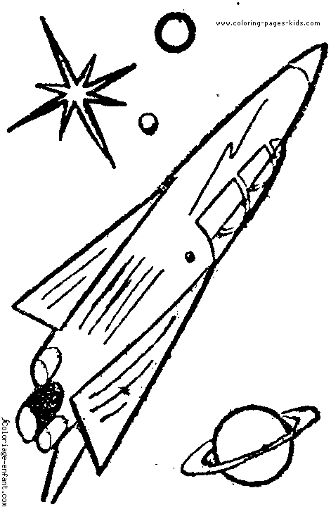 Space Shuttle color pages. Free printable coloring sheets for kids.
