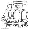 train coloring page for kids