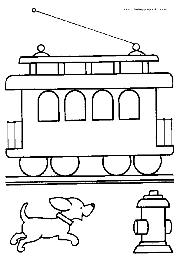 Tram Color Pages Printable Coloring Pages For Kids