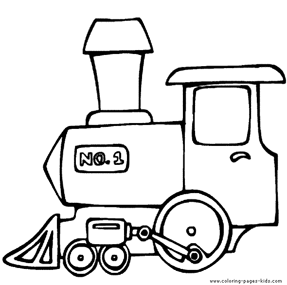 Locomotive color pages - Coloring pages for kids - Transportation