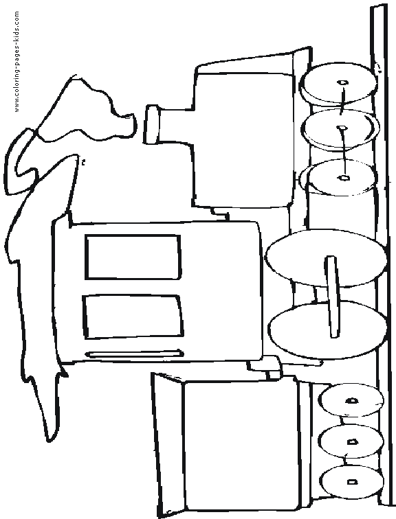 Steam Train Color Page Transportation Coloring Pages Plate Sheetprintable
