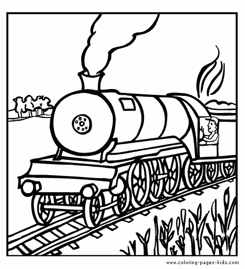 Steam Train color page