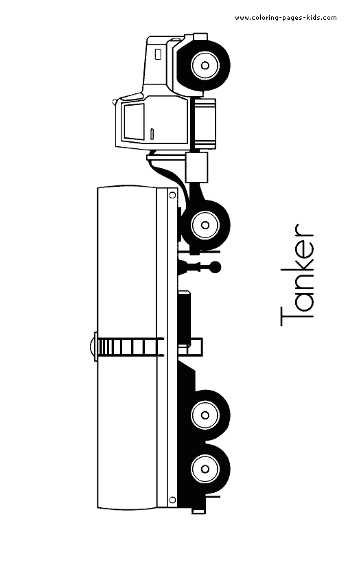 Tanker Color Pages Free Printable Coloring Sheets For Kids