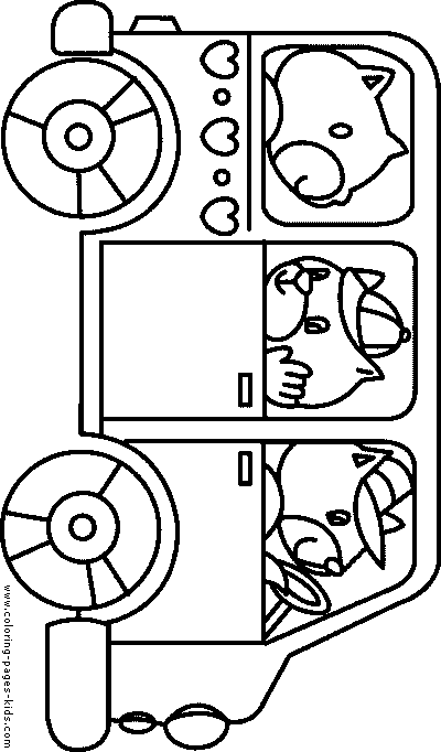 Truck color pages - Coloring pages for kids - Transportation coloring